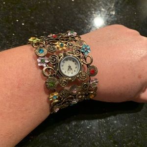 Jewelled watch bracelet
